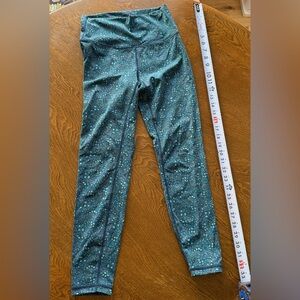 Zyia blue pattern leggings, size 2